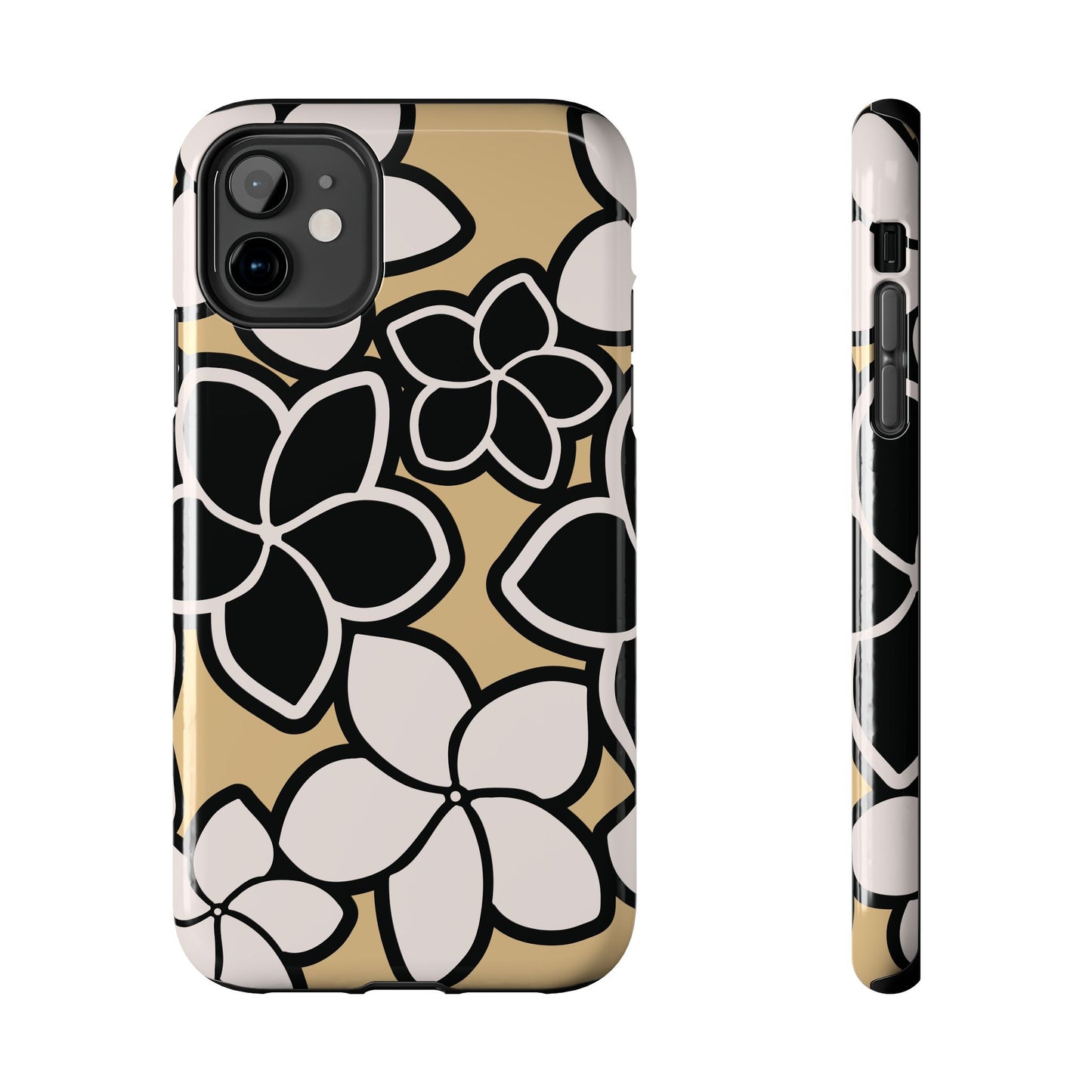 Tough Phone Cases - Plumeria (Black White)