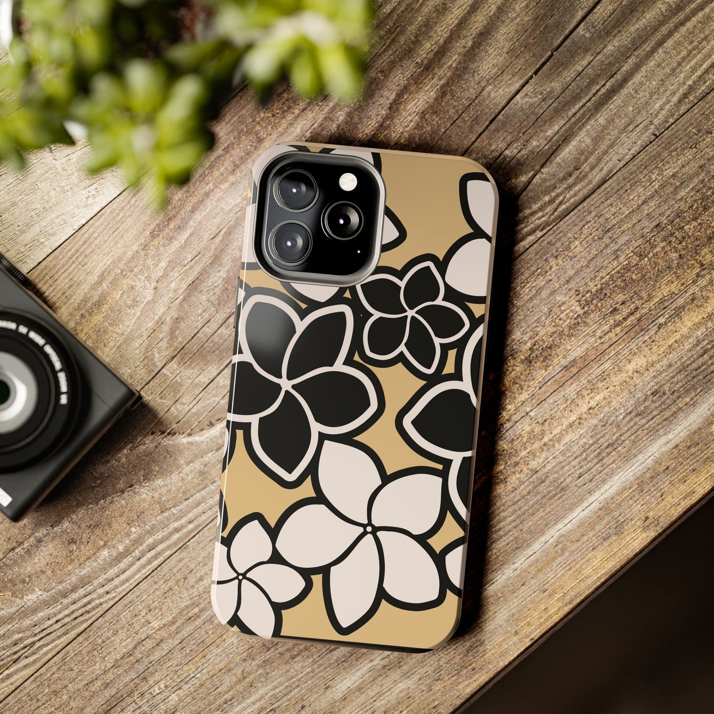 Tough Phone Cases - Plumeria (Black White)