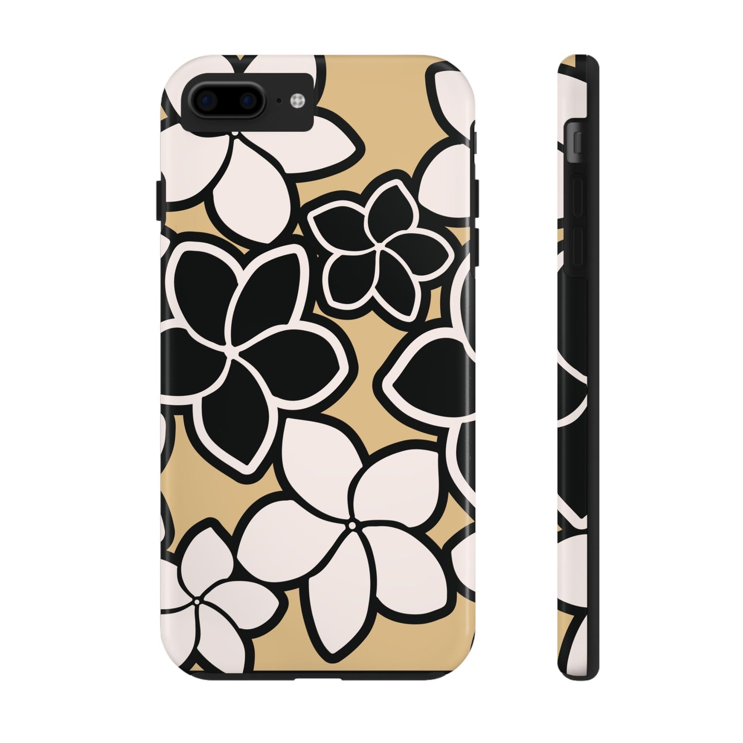 Tough Phone Cases - Plumeria (Black White)