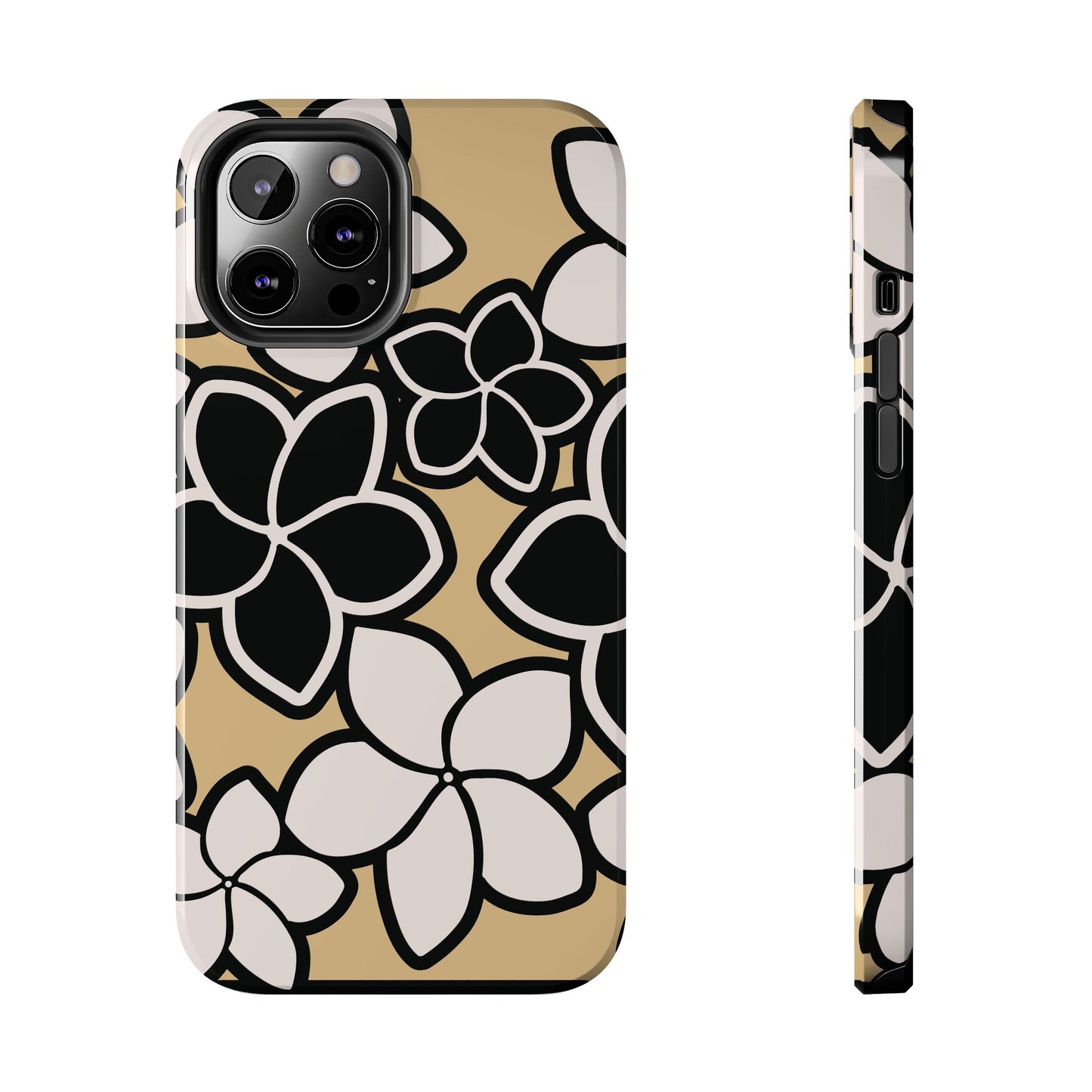 Tough Phone Cases - Plumeria (Black White)