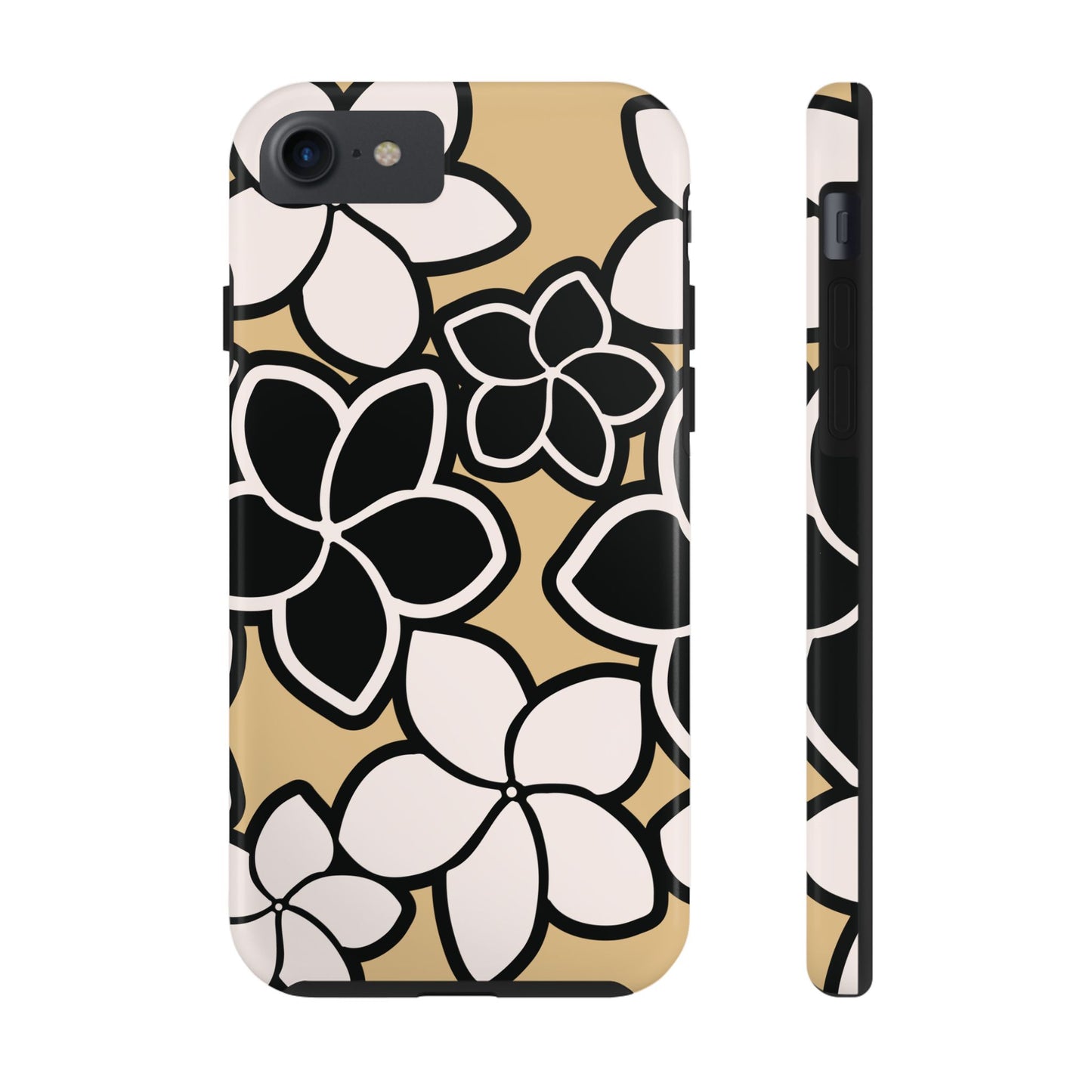 Tough Phone Cases - Plumeria (Black White)