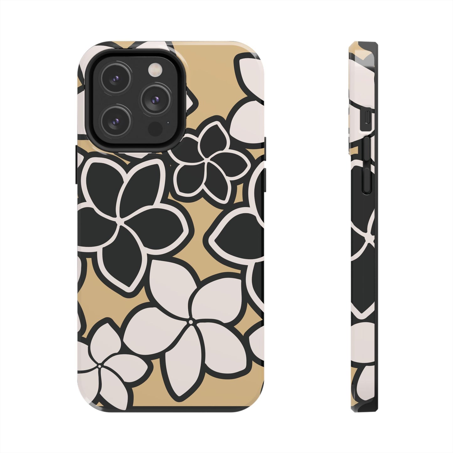 Tough Phone Cases - Plumeria (Black White)