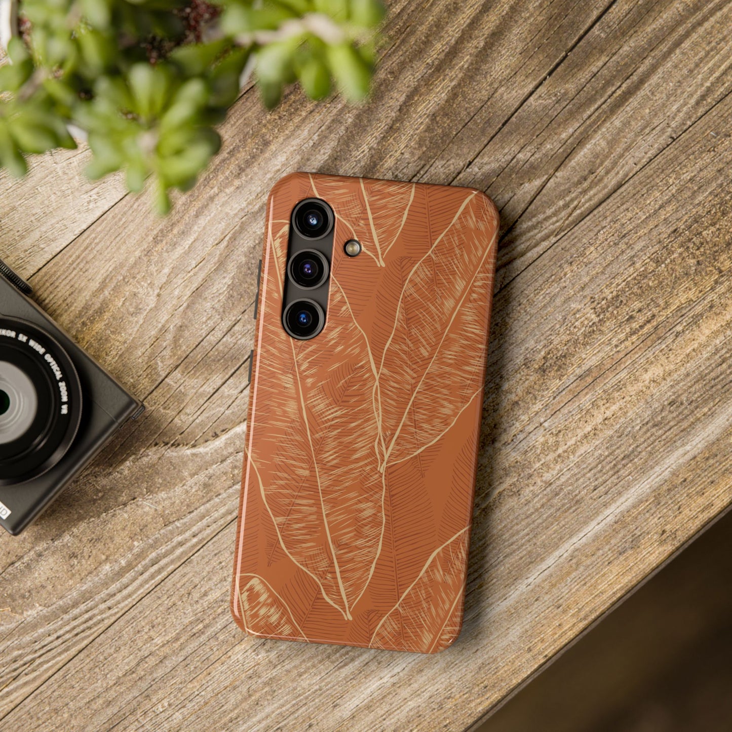 Tough Phone Cases - Banana Leaf (Rust)