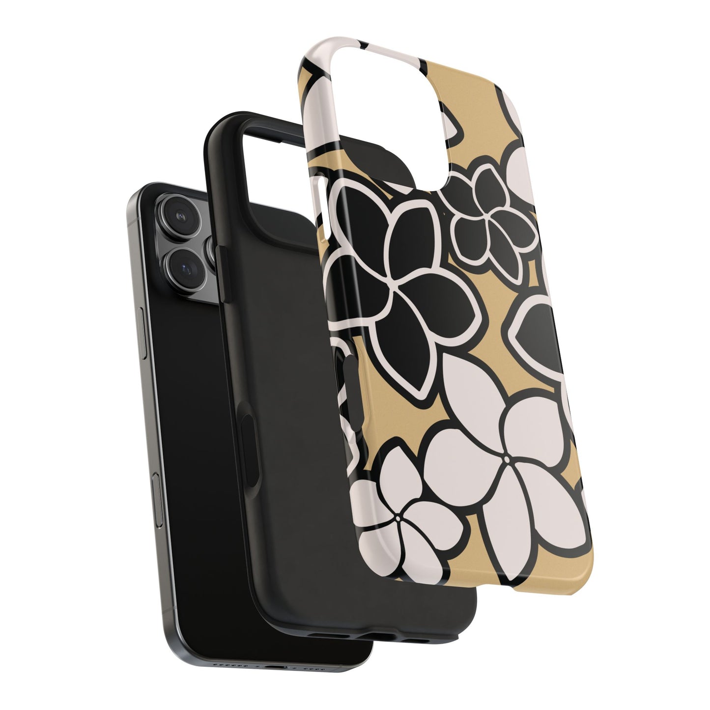 Tough Phone Cases - Plumeria (Black White)