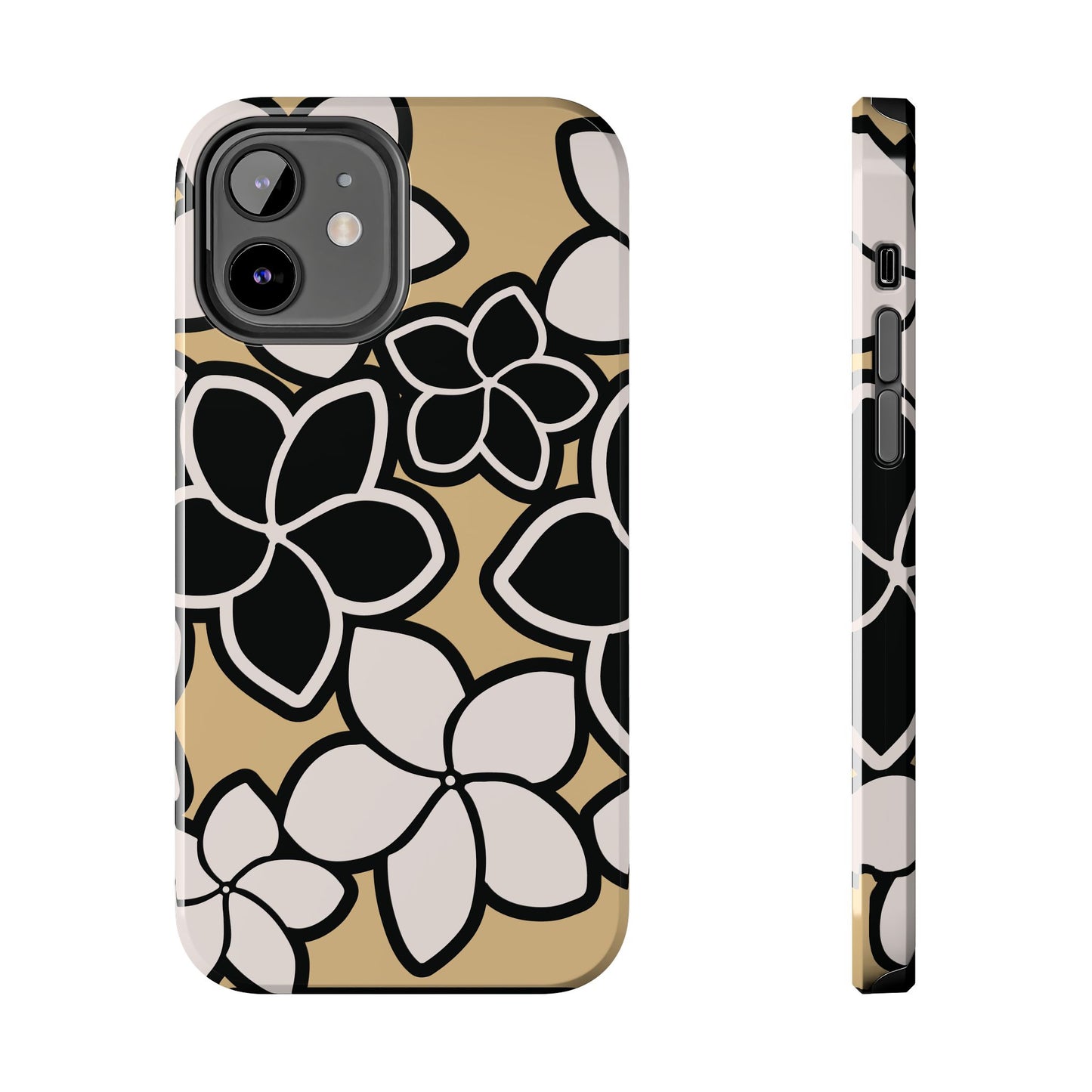 Tough Phone Cases - Plumeria (Black White)
