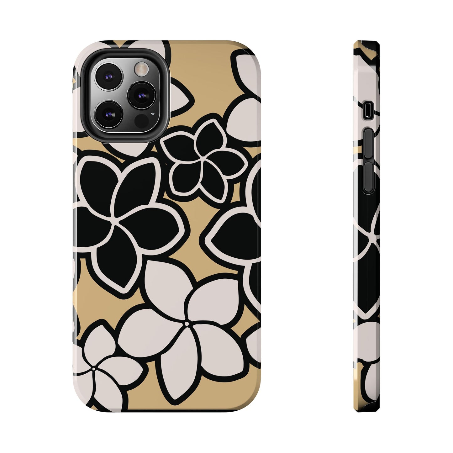 Tough Phone Cases - Plumeria (Black White)