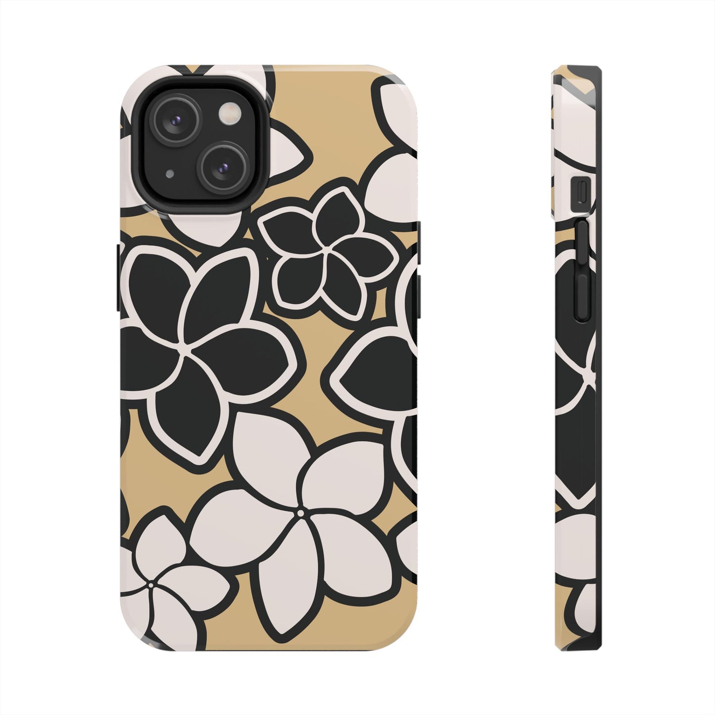Tough Phone Cases - Plumeria (Black White)