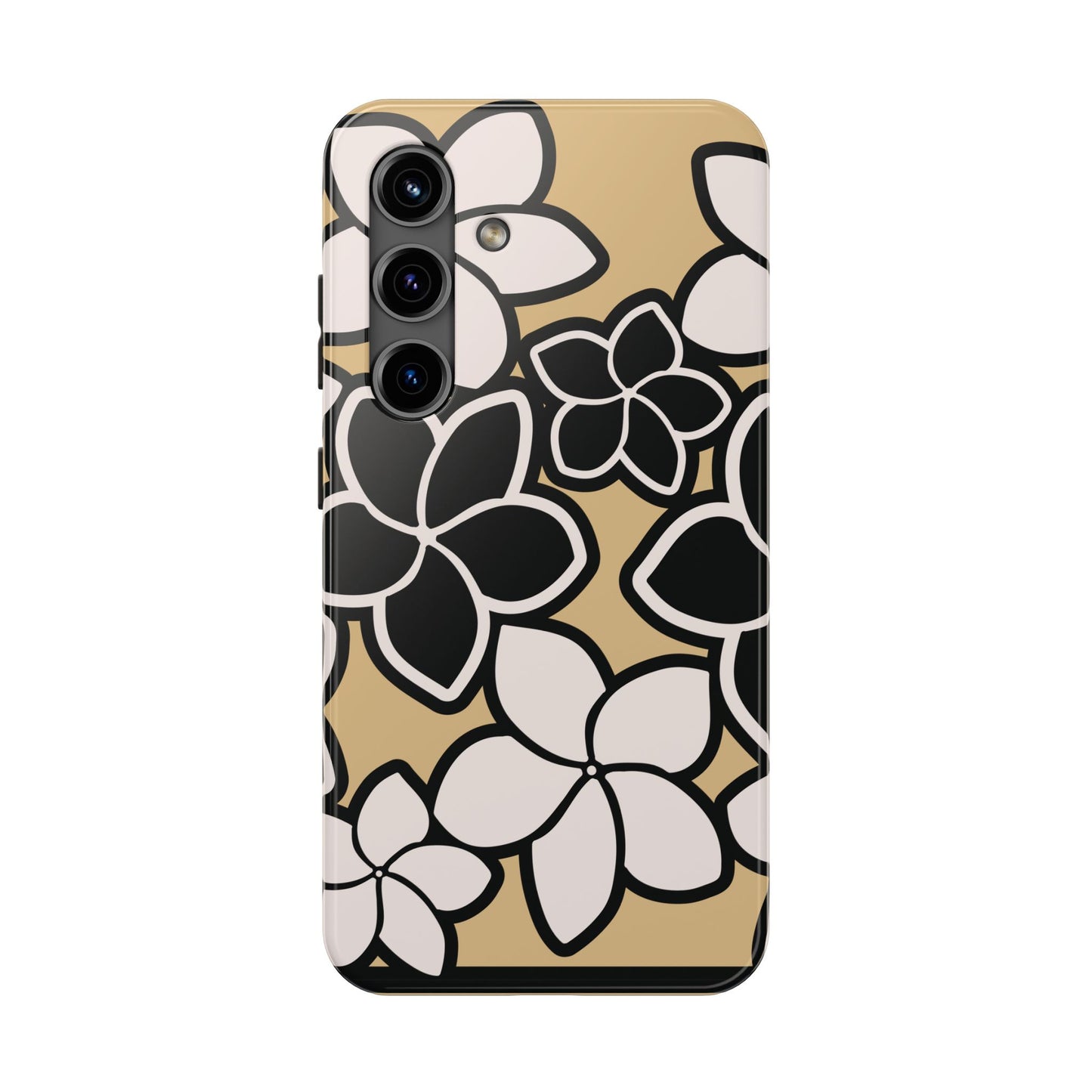 Tough Phone Cases - Plumeria (Black White)