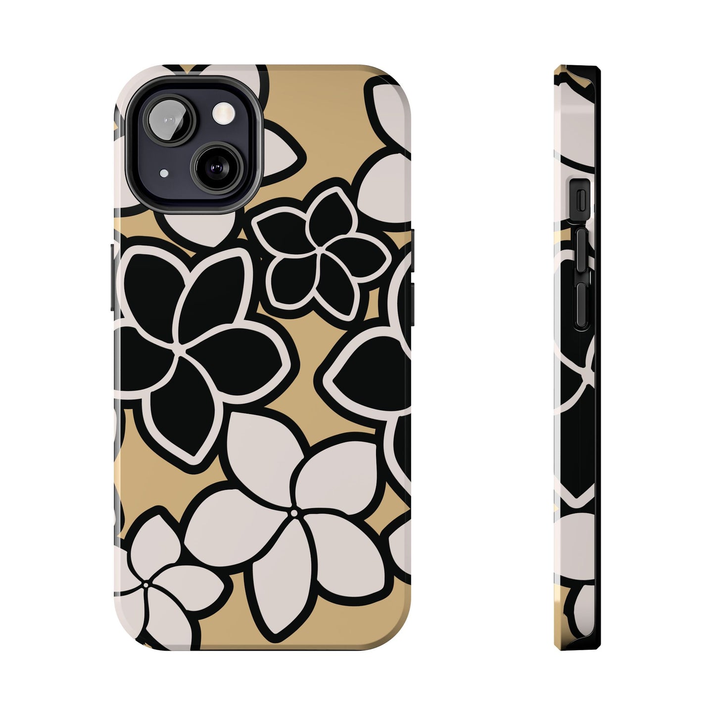 Tough Phone Cases - Plumeria (Black White)