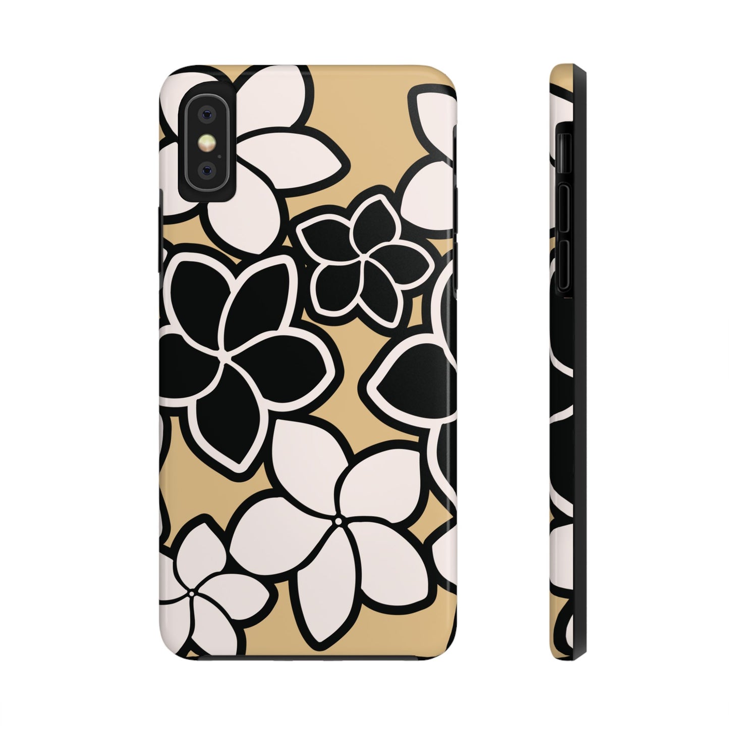 Tough Phone Cases - Plumeria (Black White)