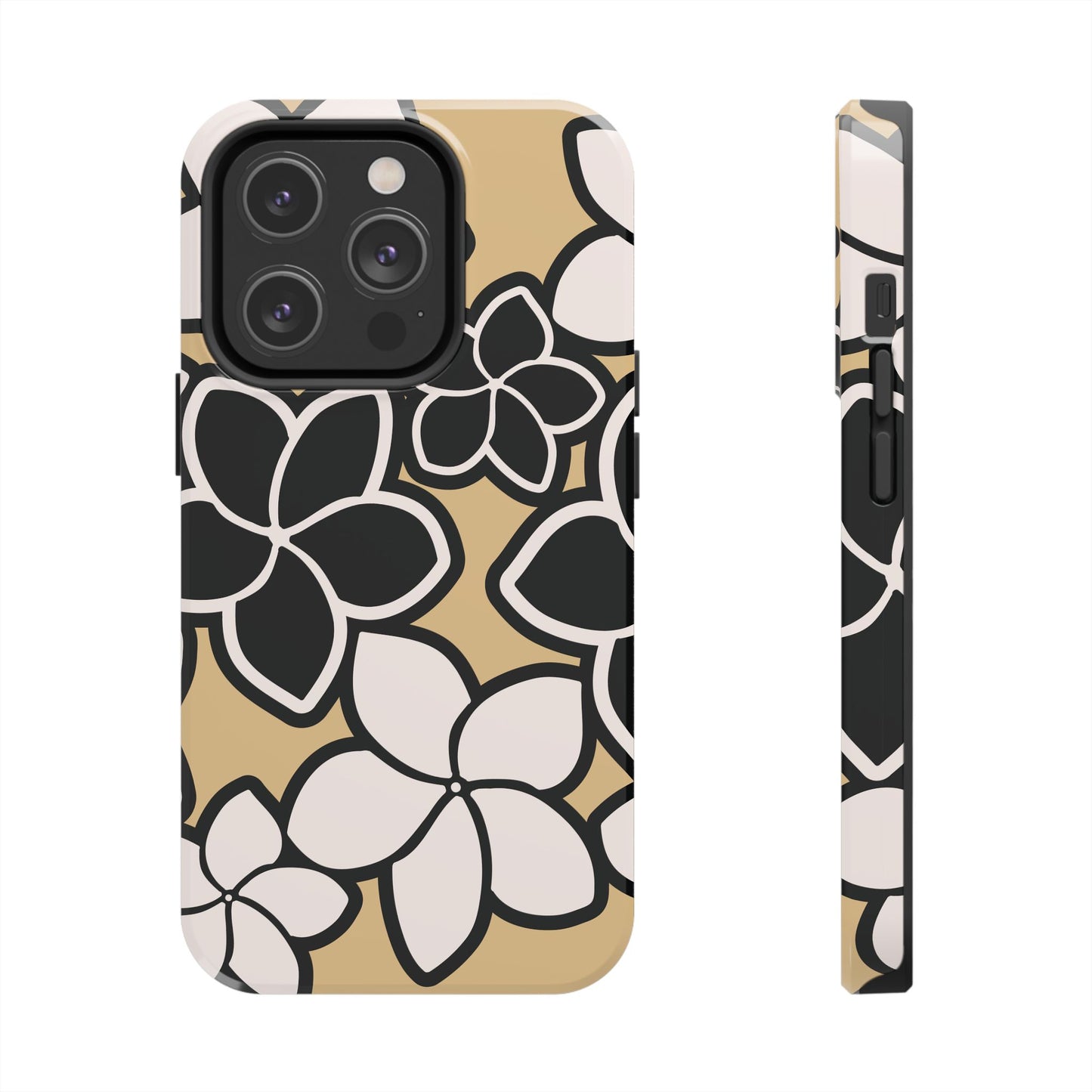 Tough Phone Cases - Plumeria (Black White)