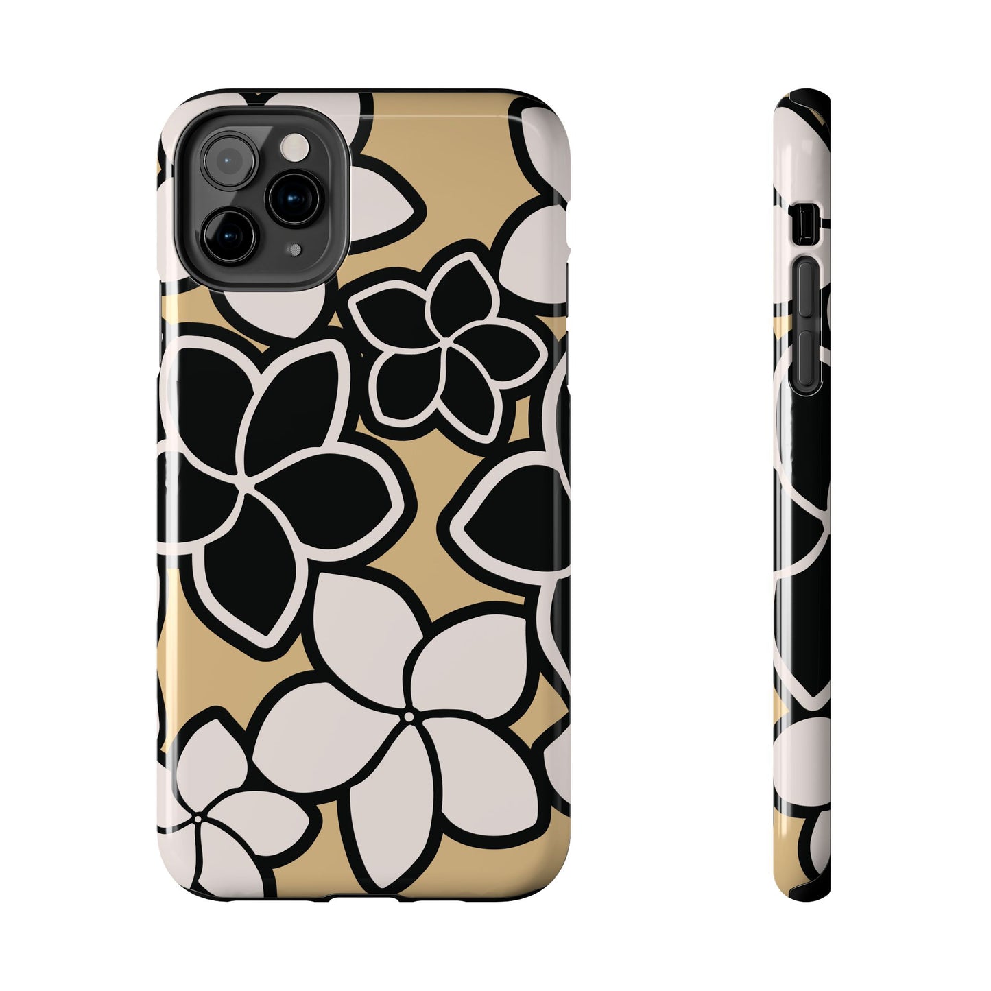 Tough Phone Cases - Plumeria (Black White)