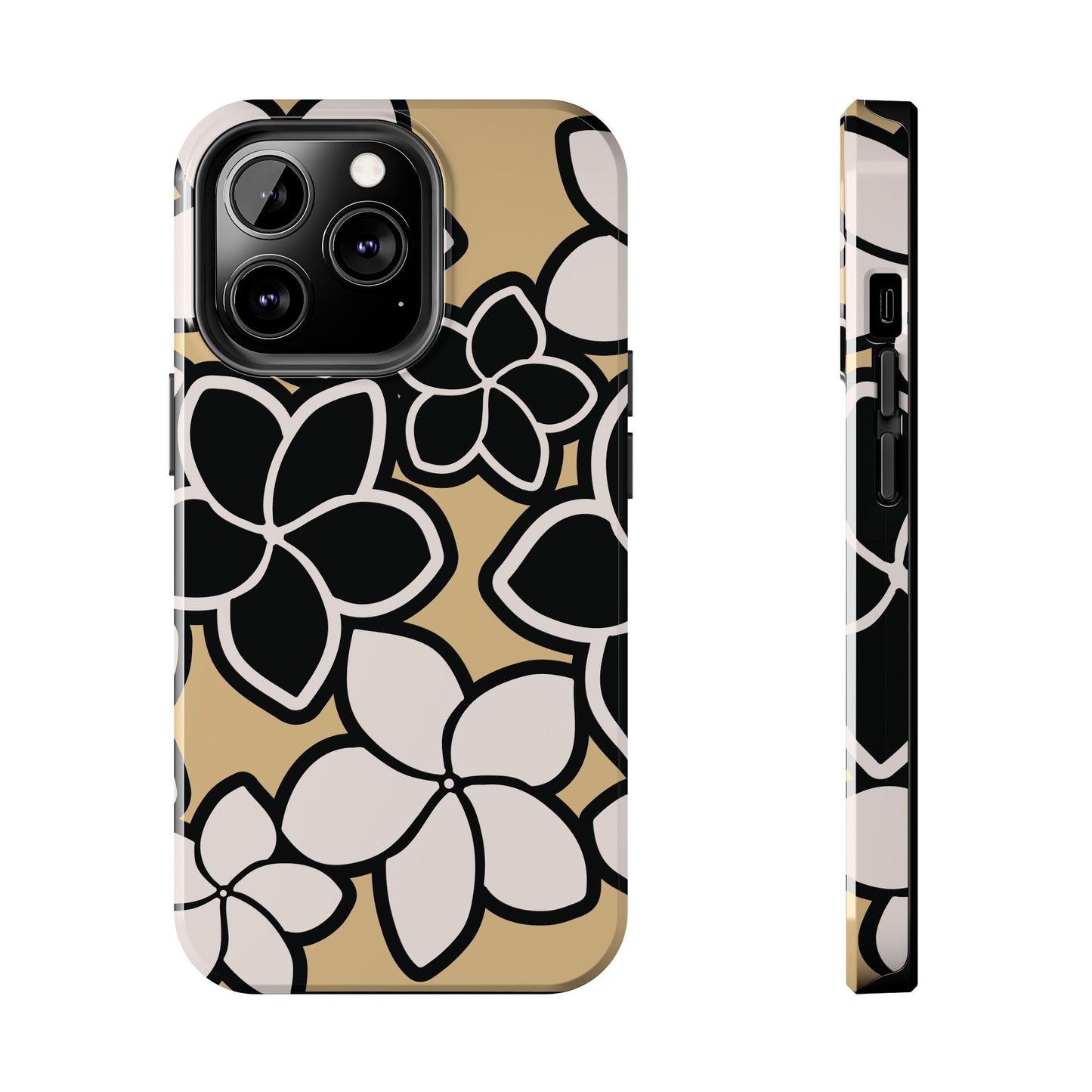 Tough Phone Cases - Plumeria (Black White)