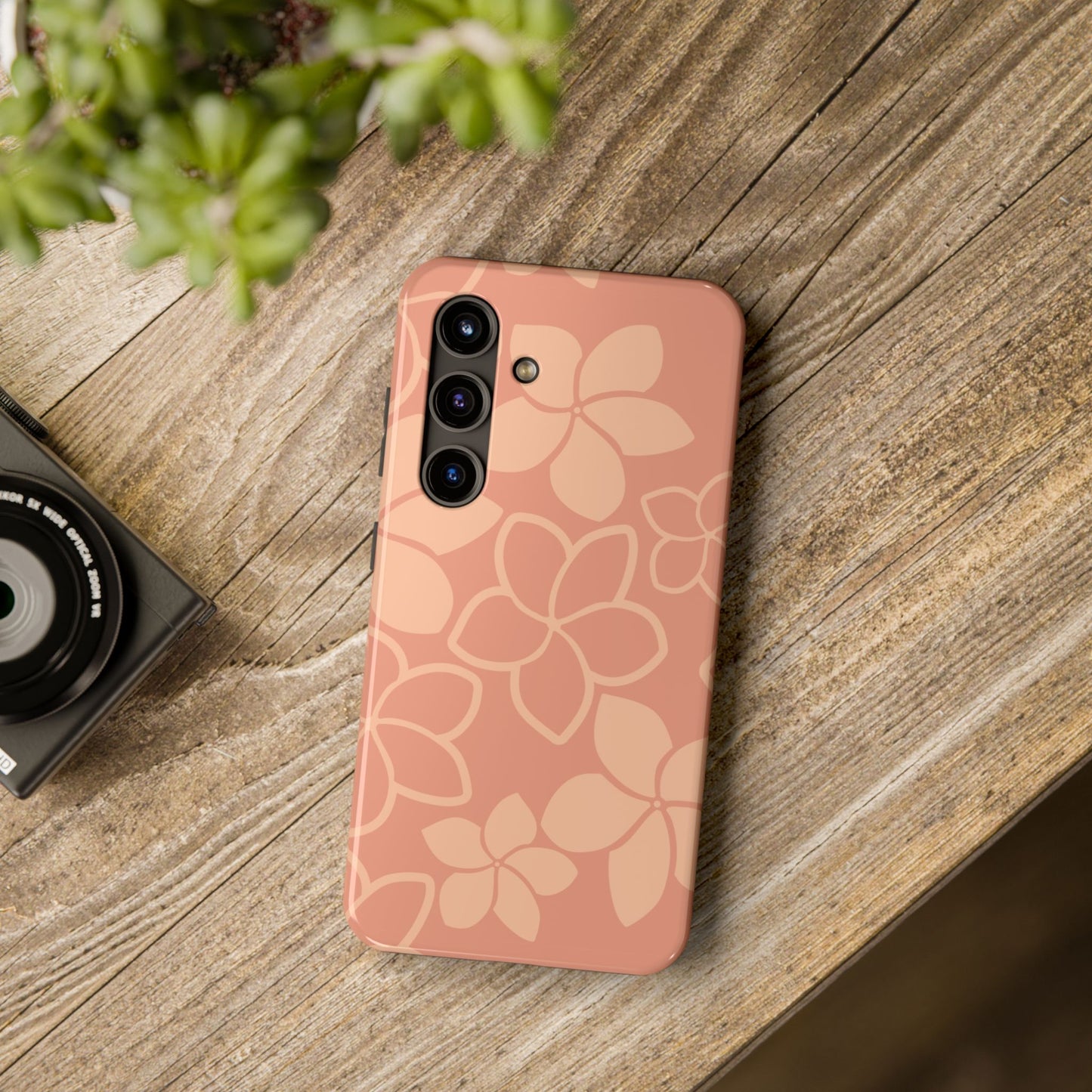Tough Phone Cases - Plumeria (Salmon)
