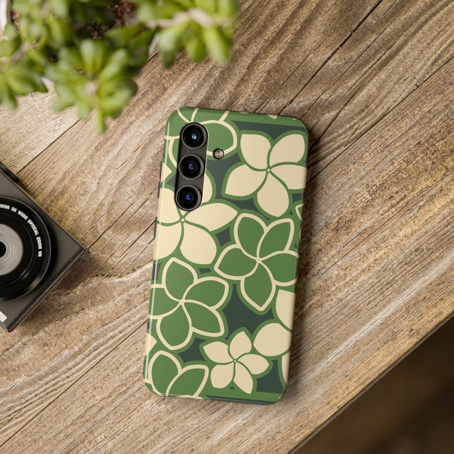 Tough Phone Cases - Plumeria (Green)