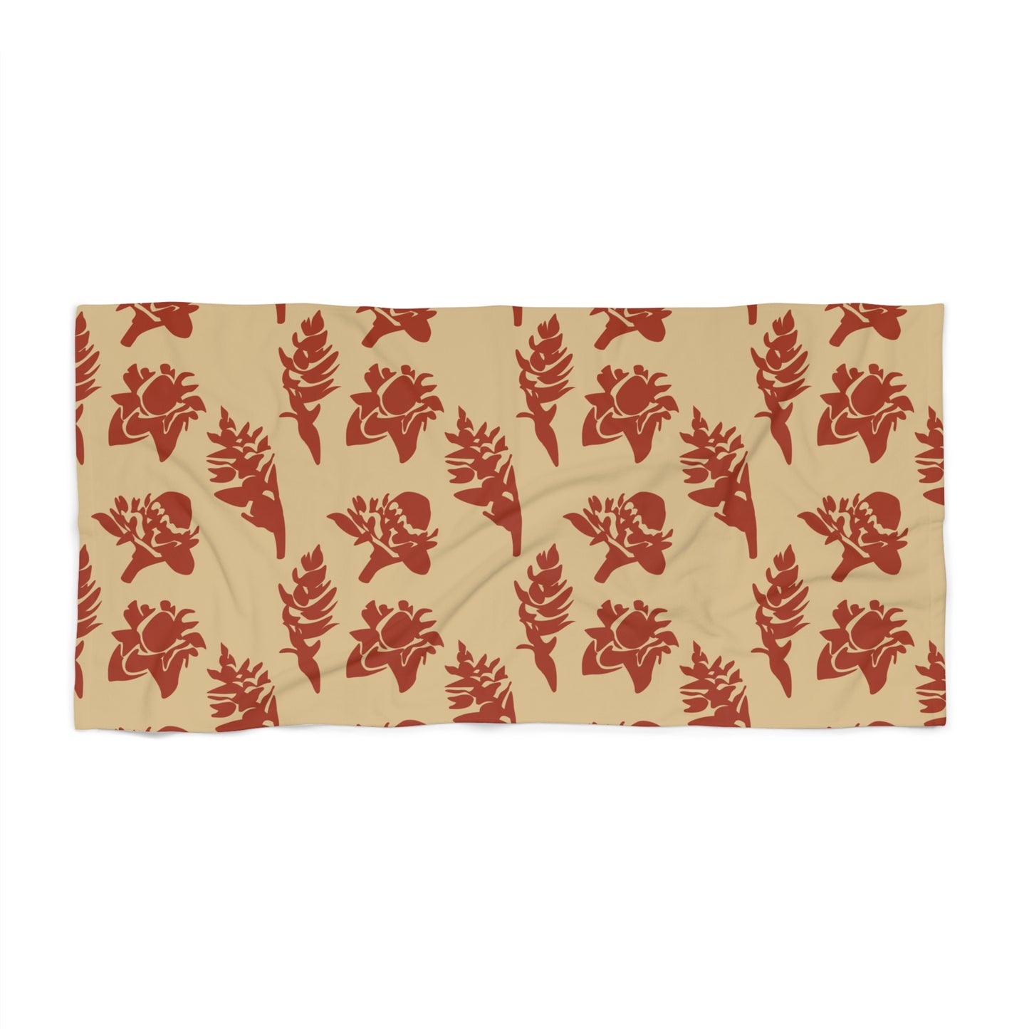 Beach Towel (Torch Ginger - Tan/Red)