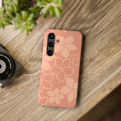 Tough Phone Cases - Plumeria (Salmon)